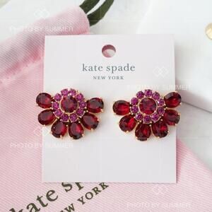Kate Spade Bright Ideas Cluster Stud Earrings Red Multi